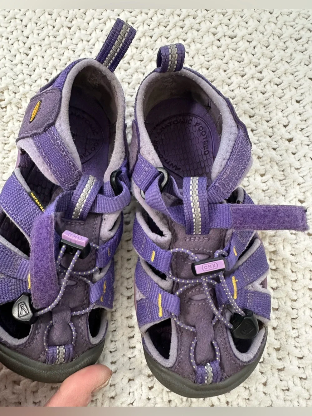 Teva Girls Purple Outdoor Sandals with Gray Toe - Picture 8 of 8